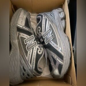 New Balance Charcoal and Silver Running Shoes